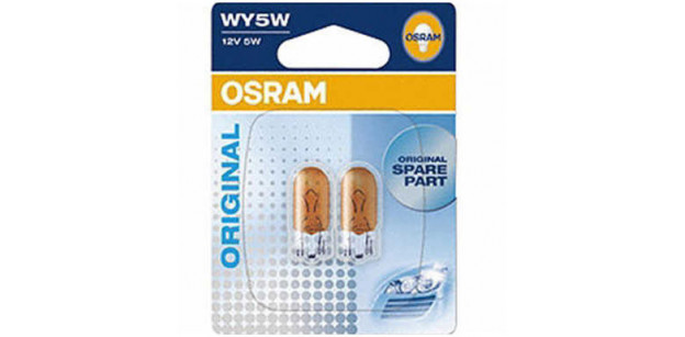 Set de 2 becuri WY5W 12V 5W W2,1X9,5d galben (BLISTER) OSRAM