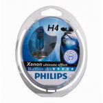 PHILIPS Set de 2 becuri H4 12V 60/55W P43t BLUE VISION ULTRA