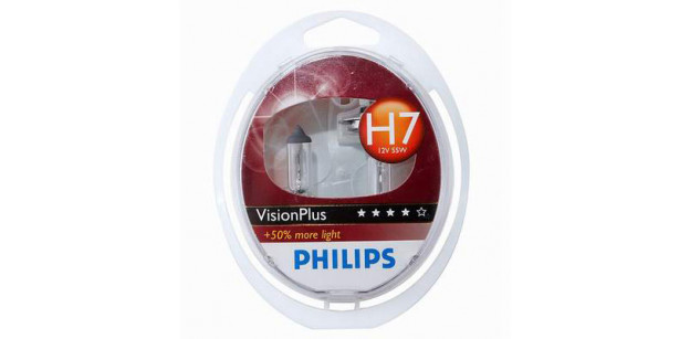 Set de 2 becuri H7 12V 55W PX26d VISION PLUS PHILIPS