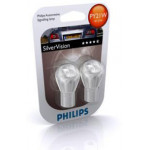 Set 2 becuri PY21W 12V 21W BAU15s SILVER VISION Blister Philips