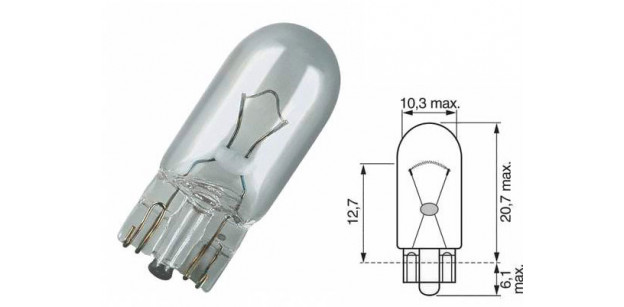 Bec W5W 12V 5W W2,1x9,5d PHILIPS