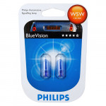 Set de 2 becuri W5W 12V W2,1X9,5d BLUE VISION (BLISTER) PHILIPS