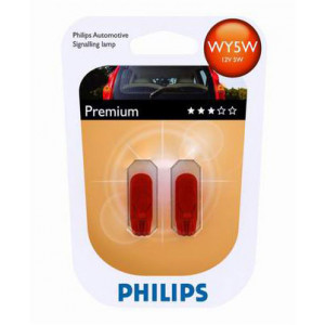 Set de 2 becuri WY5W 12V 5W W2,1X9,5d galben (BLISTER) PHILIPS