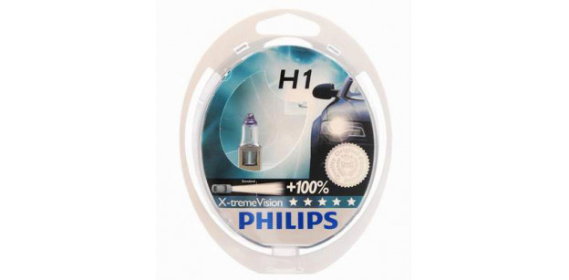 PHILIPS Set de 2 becuri H1 12V 55W P14,5s X-TREME VISION