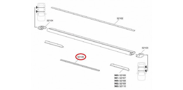 Garnitura Thule WingBar 52105