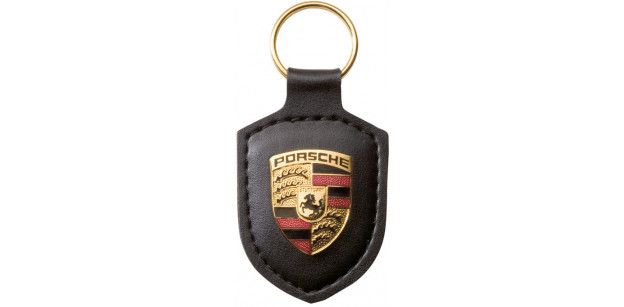 Breloc Piele Neagra Porsche