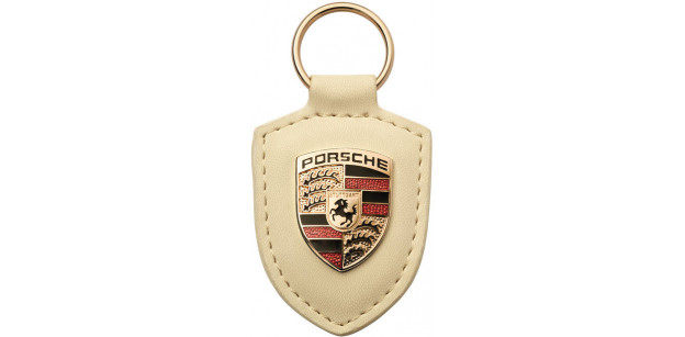 Breloc Piele Crem Porsche