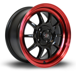 Janta Aliaj Rota Wheels GT3 R15 7J 4x100 ET40 BlackCRedLip