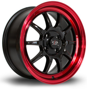 Janta Aliaj Rota Wheels GT3 R16 7J 4x100 ET40 BlackCRedLip