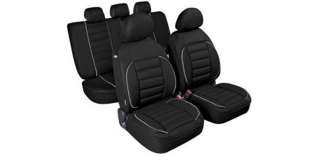 Set Huse Scaune Auto De-Luxe Sport Edition Negru Lampa