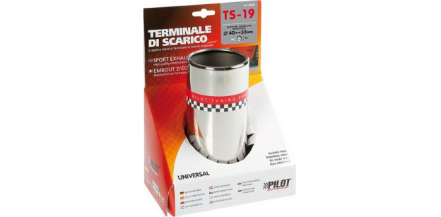 MUFFLER TIP TS-19 STAINLESS STEEL DIAM.40-55MM