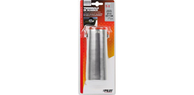 MUFFLER TIP T-1 STAINLESS STEEL DIAM.35-48MM