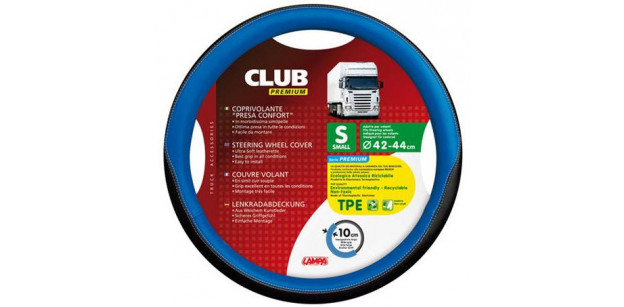 Husa Volan Club Premium Negru-Albastru 42/44 CM